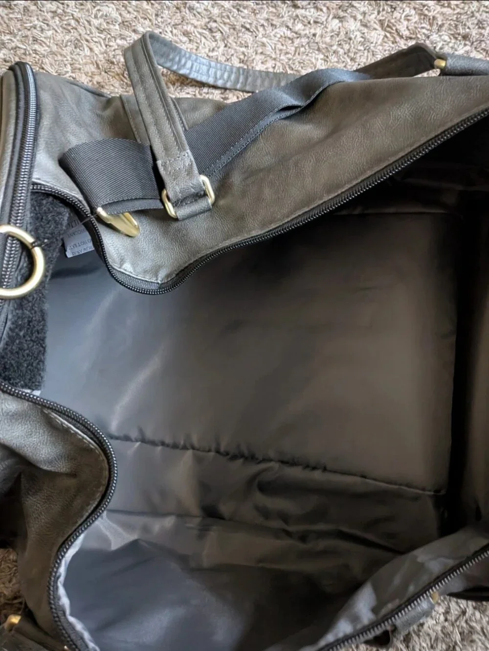 NWT Adidas Leather Mexico Airliner Black/Matte Gold Duffel Travel Carry Bag